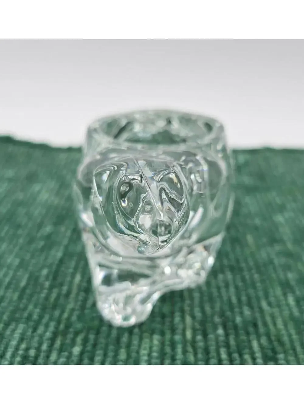 Vintage Indiana Glass Clear Glass Polar Bear Votive Tealight Candle Holder